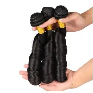 Romance Bouncy Spring Curls Funmi Hair Mink Brazilian Human Hair Extension Fumi Virgin Hair Bundles with Closure Vendor
