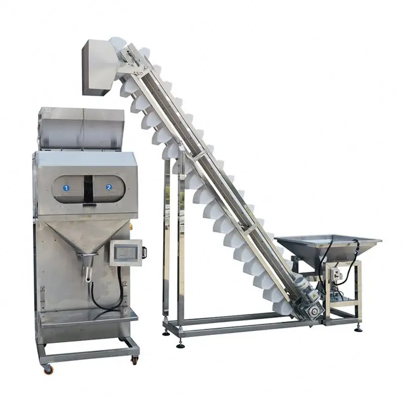 Полуавтоматическая машина для взвешивания и наполнения гранул/семян/зерна/риса/орехов, большая упаковочная машина с большой двойной шкалой