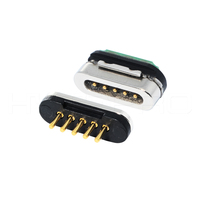 Conector Magnético Pogo de 5 Pines HYTEPRO M425S F para Montaje por Soldadura, Contacto Estable para Dispositivos Médicos y Dispositivos Inteligentes