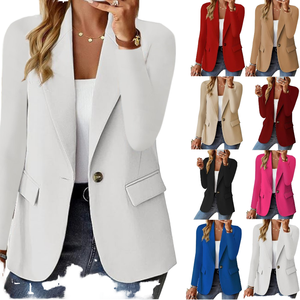 Chaqueta de Traje Casual Elegante para Mujer, Reversible, de Tela de Punto de Poliéster Transpirable, Precio Bajo al por Mayor - Product Image 5