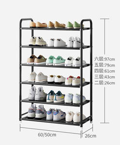 Zapatero Metálico Moderno de Pie, Multifuncional, Ahorra Espacio, con Cuatro Niveles de Almacenamiento <span class=keywords><strong>para</strong></span> Sala de Estar, Diseño a Prueba de Polvo - Product Image 6