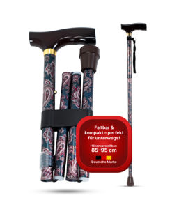 Bâton de randonnée pliable avec poignée en plastique, manche en plastique à 3 sections, pointe en acier au carbone et au tungstène, design moderne, poignée multifonctionnelle - Product Image 5