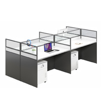 Estación de Trabajo para Oficina, Escritorio para Computadora, Moderno, de Madera, con Separación para Empleados, Juego de Muebles de Oficina Ejecutivos, Venta al Por Mayor