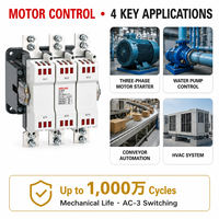 DELIXI CJX2-N Kontaktor Pembalik 9A-95A 3 Kutub 690V Interlock Mekanis Motor IEC60947-4-1 Bersertifikat CCC 2 Fasa 50/60Hz