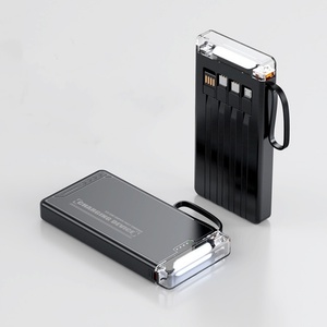 Cargador Portátil con Logotipo Personalizado, Cables Integrados, Alta Capacidad de 10000 mAh, Cargador Universal con Linterna para Teléfono - Product Image 6