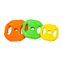 Umet Wholesale Ensemble de disques de musculation réglables en fonte colorée de 20 kg avec poignée moletée pour haltérophilie, squats, haltères et exercices aérobiques