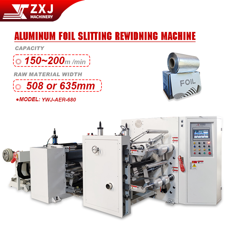 Semi Automatic Aluminum Foil Rewinding Machine