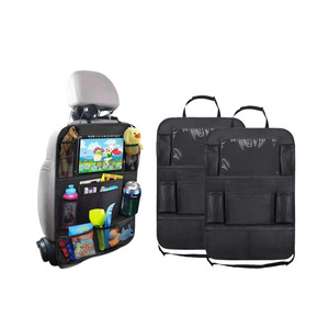 2 pièces par taille Oxford Travel Black Backseat Car Organizer avec pochettes de rangement - Product Image 1