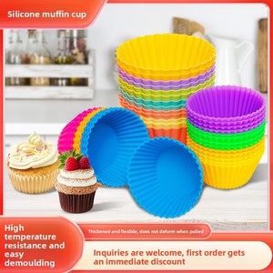 Manufacturer Direct Selling Food-grade Silicone Muffin <b>Cup</b> Aging-resistant Durable Silicone Muffin <b>Cup</b> - Product Image 2