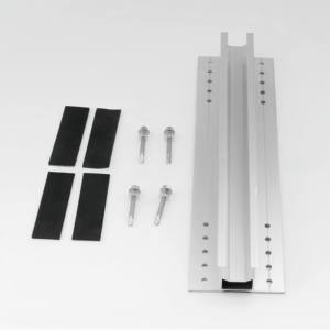 Braket pelat trapesium rel pendek, atap logam surya fotovoltaik portabel instalasi aluminium Anodized permukaan dapat disesuaikan - Product Image 1