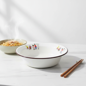 卸売 大口漫画柄金属製エナメルボウル 野菜・果物サラダボウル 耐熱性 - Product Image 2