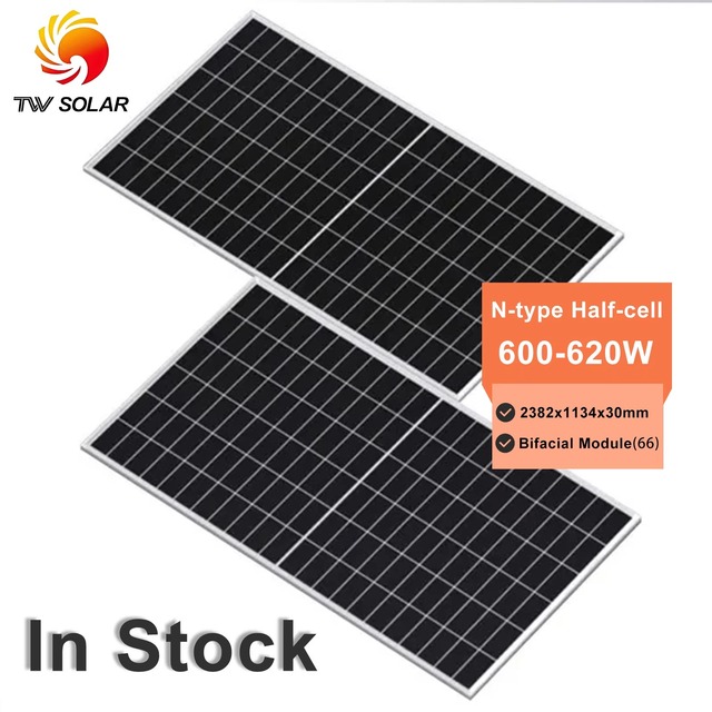 Tongwei High Quality Solar Panels 600w Tier 1 Tongwei TWMND66HD 600-620W Solar Panel Bifacial Double Glass Solar Panel in Stock