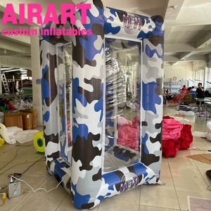 เครื่องเป่าเงินแบบเป่าลมตู้ใส่เงินแบบลูกบาศก์เงินสดเครื่องเป่าลมสีขาวสำหรับงานกิจกรรม - Product Image 4