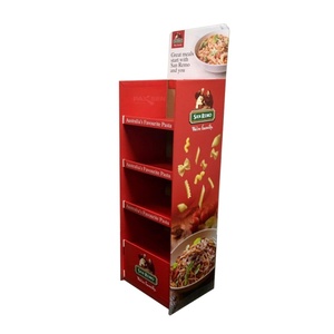 Custom Foldable Supermarket Recycled Cardboard Food <b>Drinks</b> Shelves Carton Candy Display Rack Store Floor POS for Display <b>Stand</b> - Product Image 4