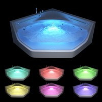 Baignoire Spa Double Hydromassage Moderne en Acrylique Écologique avec Robinet et Drain, 1,5 m, pour Appartements et Villas