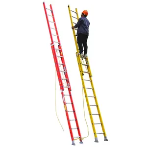 Factory customized live working fire-fighting ladder glass fiber reinforced plastic insulated ladder stair