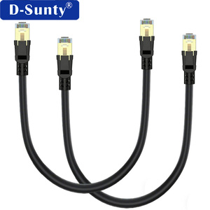 Câble Ethernet Dsunty CAT8 BC SFTP 30AWG à vitesse maximale, RJ45 plaqué or, câble Ethernet à angle droit, 0,5m-100m - Product Image 6