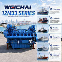 Moteur diesel marin SCDC Weichai 12M33C1300-15 1300HP V12, moteur de propulsion principale pour bateau de travail, bateau de pêche, navire de transport de marchandises