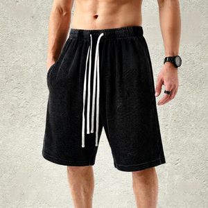 Pantalones cortos para hombre de alta calidad, multicolor, con logotipo personalizado, al por mayor, estilo vintage, lavados con ácido, lisos, holgados. - Product Image 1