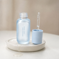 Flacon compte-gouttes givré en PET 2026, 30 ml, 50 ml, avec bouchon à bouton-poussoir, pour sérum, huile essentielle, emballage cosmétique, logo personnalisé, OEM, ODM