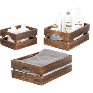 Caja de almacenamiento de madera rectangular hueca para cocina, dormitorio, contenedores decorativos de almacenamiento - Product Image 5