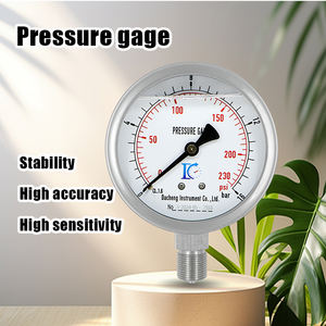 مقياس ضغط الهواء/الزيت من الغليسيرين المضاد للصدمات من الفولاذ المقاوم للصدأ بالكامل - Product Image 4