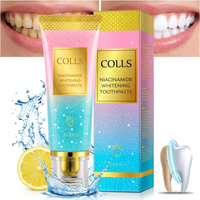 Dentifrice blanchissant à la niacinamide 100 g, à base de plantes, biologique, élimination des taches, soin de l'émail, haleine fraîche