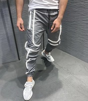 Pantalon de survêtement pour hommes, à faisceau réfléchissant, Hip-hop, lumineux, décontracté, vêtement de sport, vente en gros,