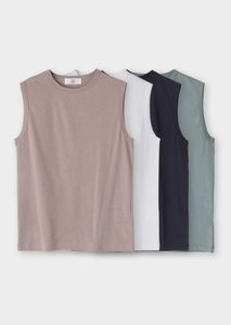 Débardeur Homme Vintage en Coton Tricoté 100% Respirant Écologique pour la Gym, l'Entraînement et le Quotidien – Couleur Unie Athlétique - Product Image 4