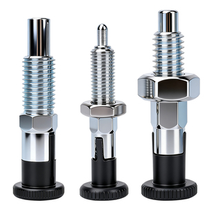 Self-locking galvanized carbon steel threaded body knob plunger with <b>plastic</b> cap for outdoor furniture hardware In stock - Product Image 2