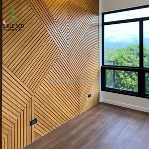 SKSC-008-C8 Bamboo Cladding SIKLE SCD Waterproof Indoor & Outdoor Solid Hardwood Bamboo Wall Panel Cladding