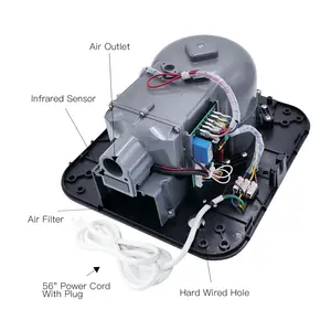 AIKE / OEM AK2812 Professional Portable 110V / 220V Automatic Electric Toilet Accelerator Hand Dryer