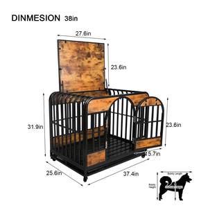 Nouvelle innovation planche de bois lourd Dute grande caisse pour chien cage pour chien d'intérieur pour grands chiens au meilleur prix - Product Image 5