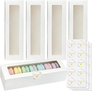 Cajas <span class=keywords><strong>para</strong></span> Macarons Blancas, Empaque <span class=keywords><strong>para</strong></span> Macarons, Contenedor <span class=keywords><strong>para</strong></span> Pastelería, Caja <span class=keywords><strong>de</strong></span> Regalo <span class=keywords><strong>para</strong></span> Postres con Ventana <span class=keywords><strong>para</strong></span> <span class=keywords><strong>Cumpleaños</strong></span> y San Valentín - Product Image 1