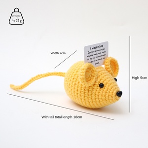 Vente en gros de poupées en crochet faites à la main, jouets amigurumi, cadeau encourageant, décoration de bureau - Product Image 4