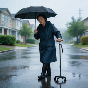 Bastón Plegable <span class=keywords><strong>de</strong></span> Fibra <span class=keywords><strong>de</strong></span> Carbono Ligero JINDA, Ajustable en 10 Niveles, Incluye 3 Puntas Antideslizantes <span class=keywords><strong>de</strong></span> Repuesto, Soporte para <span class=keywords><strong>Personas</strong></span> <span class=keywords><strong>Mayores</strong></span> - Product Image 4