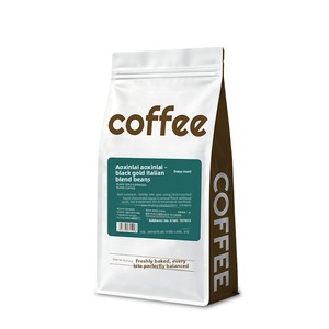 <span class=keywords><strong>Café</strong></span> en grains torréfiés italiens Aoxin Alcohol Zhen Black Gold 1000g, torréfaction profonde, mélange italien commercial - Product Image 1