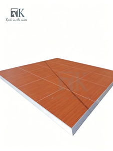 Panel de Madera con Acabado de Grano de Madera Fácil de Instalar, Panel Personalizado para Pista de Baile para Bodas y Fiestas - Product Image 1