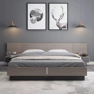 הבית חדר שינה ריהוט כפול קווין קינג מיטה גודל מיטה עץ מסגרת עם ראש מיטה מודרני אחסון <span class=keywords><strong>mdf</strong></span> מיטה מלון - Product Image 4