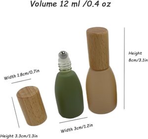 ขวดแก้วหยดน้ำหอมขนาด12มล. พร้อมฝาไม้ - Product Image 2