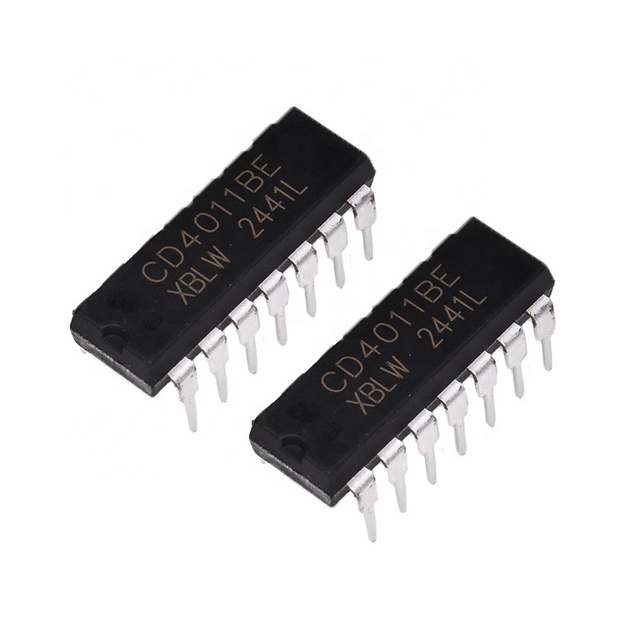 Jeking Through Hole PDIP-14 NAND 4 Gate Logic Gates Quad 2-Input CD4011BE
