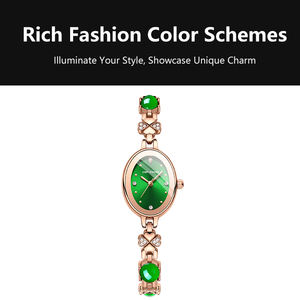 นาฬิกาข้อมือควอทซ์อะนาล็อกสายสแตนเลสหน้าปัดทรงไข่ - Product Image 6