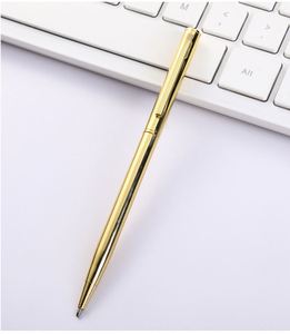 Slim Gold Metal <b>Ballpoint</b> <b>Pen</b>, Luxury Polished Gold Executive <b>Pen</b> for Office & Corporate Gifts, Custom Logo - Product Image 1