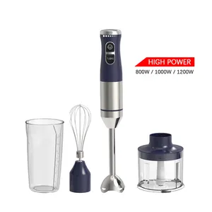 Liquidificador elétrico resistente, máquina para imersão, triturador de legumes, misturador de alimentos, conjunto de liquidificador de mão