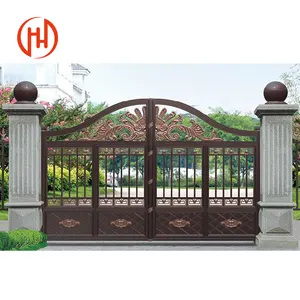 Custom Residential Main Entrance Gates/iron Main Gate Door Designs/aluminum Metal Garden Gates Exterior