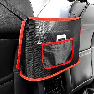 Universal Red and Black Car Trunk Storage Net Bag Cargo Elastic Car Seat Mesh organizer Holder storage bag Net Bag Organizer