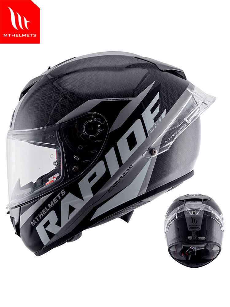 mt carbon fibre helmet ILM Fiber Motorcycle Helmets Full Face Adult DOT ECE MF577P (12K Carbon Black,M) : Automotive 6 layers of hand MT KRE+ Helmet Review |