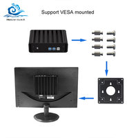 HLY Mini PC Win 10 Intel Core i7 5500U computadora de escritorio sin ventilador con VGA HD WIFI 8G Ram 256G SSD HTPC TV Box USB3.0 WIFI miniPC