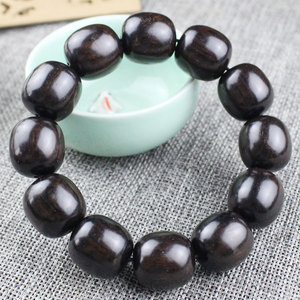 Pulsera de Ébano con Cuentas de Barril de 15 mm, Estilo Étnico, Joyería Unisex para Uso Diario - Product Image 2