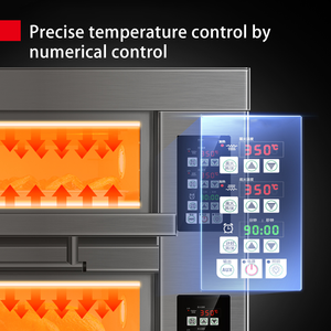 Four à pain électrique en acier de haute qualité, 2 niveaux, 2 plateaux, pour <span class=keywords><strong>boulangerie</strong></span>, four à pizza, équipement de cuisine commercial - Product Image 5
